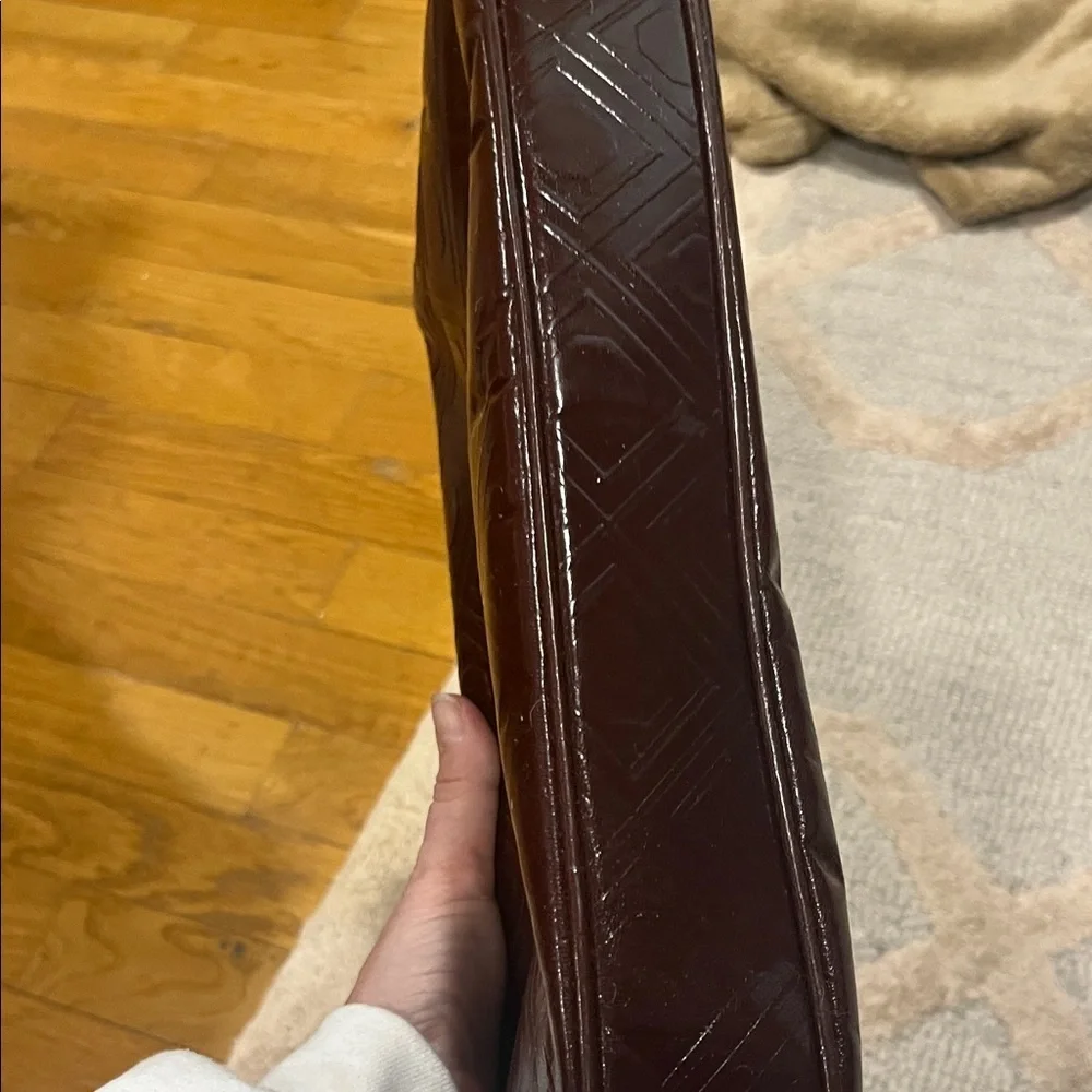 Elegant Maroon Clutch with Geometric Pattern